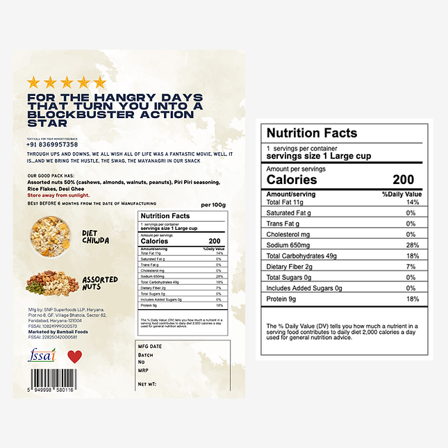 Piri Piri Chiwda with nutmix