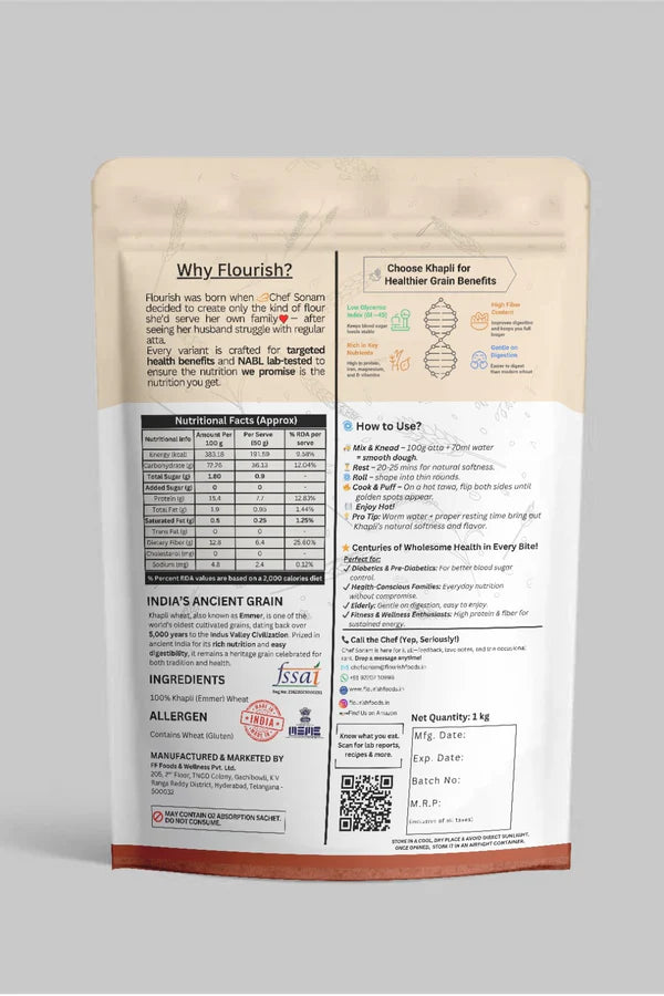 Khapli (Emmer Wheat) Atta